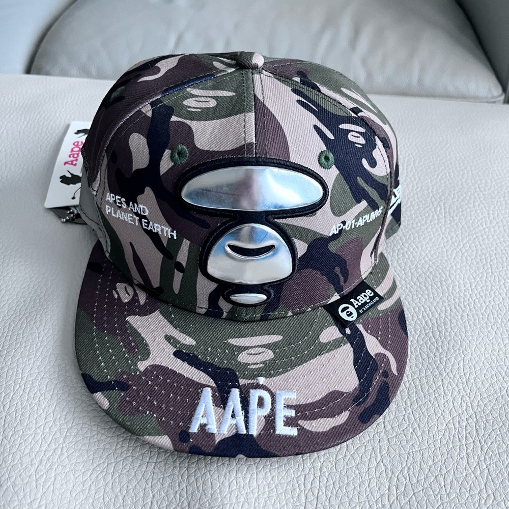 NWT- AAPE by A Bathing Ape (BAPE) x New Era 9 Fifty Camo Cap - S/M Adjustable